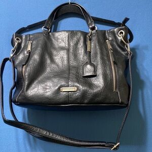 Max Studio leather bag with shoulder strap and handle 5,5” W 11”H 17” L used